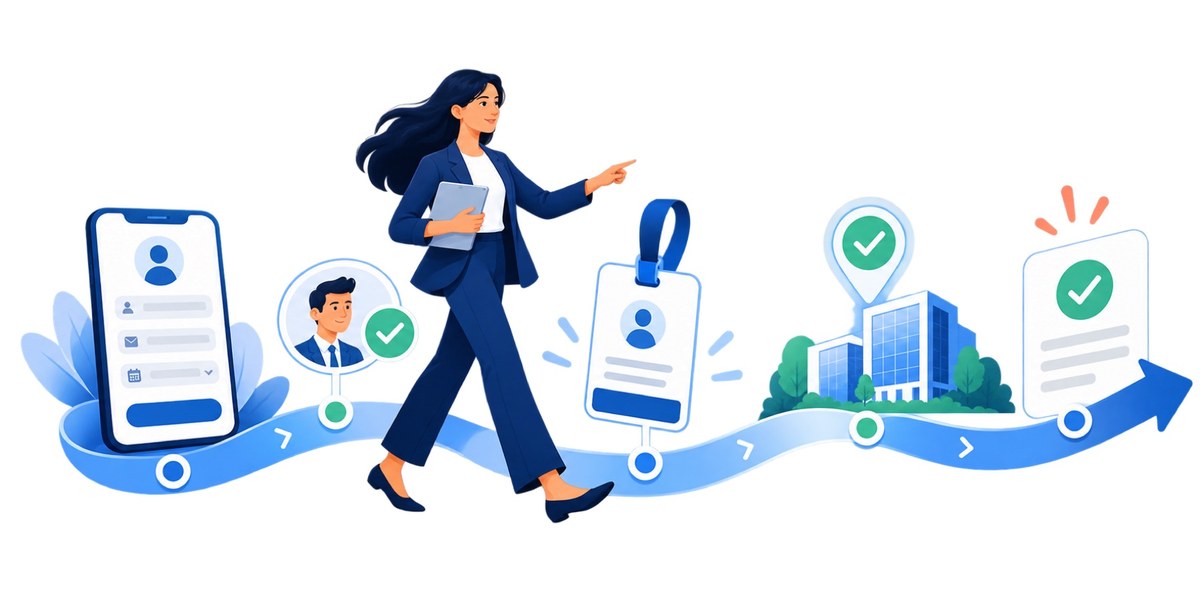 The connected GateGuard visitor management system feature journey